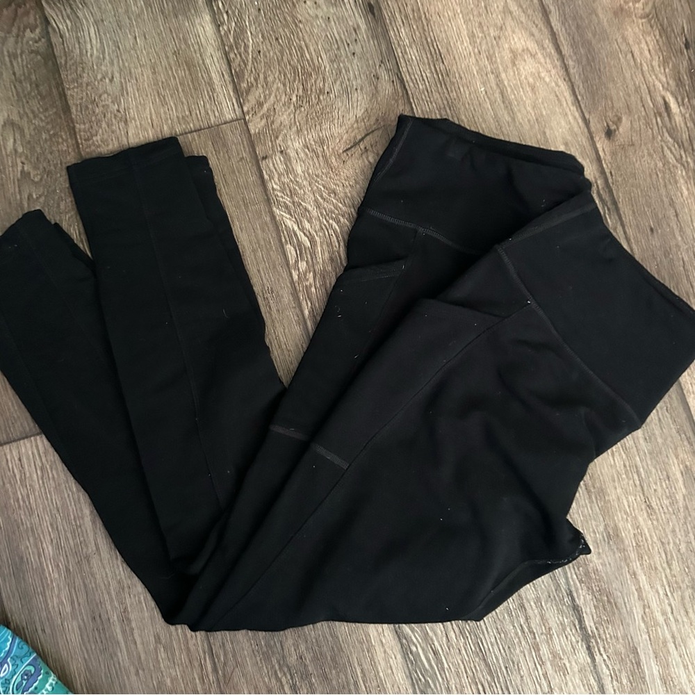 Woolx Piper Pocket Cold Weather Leggings Black Merino Wool 2 Pair Bundle Hiking